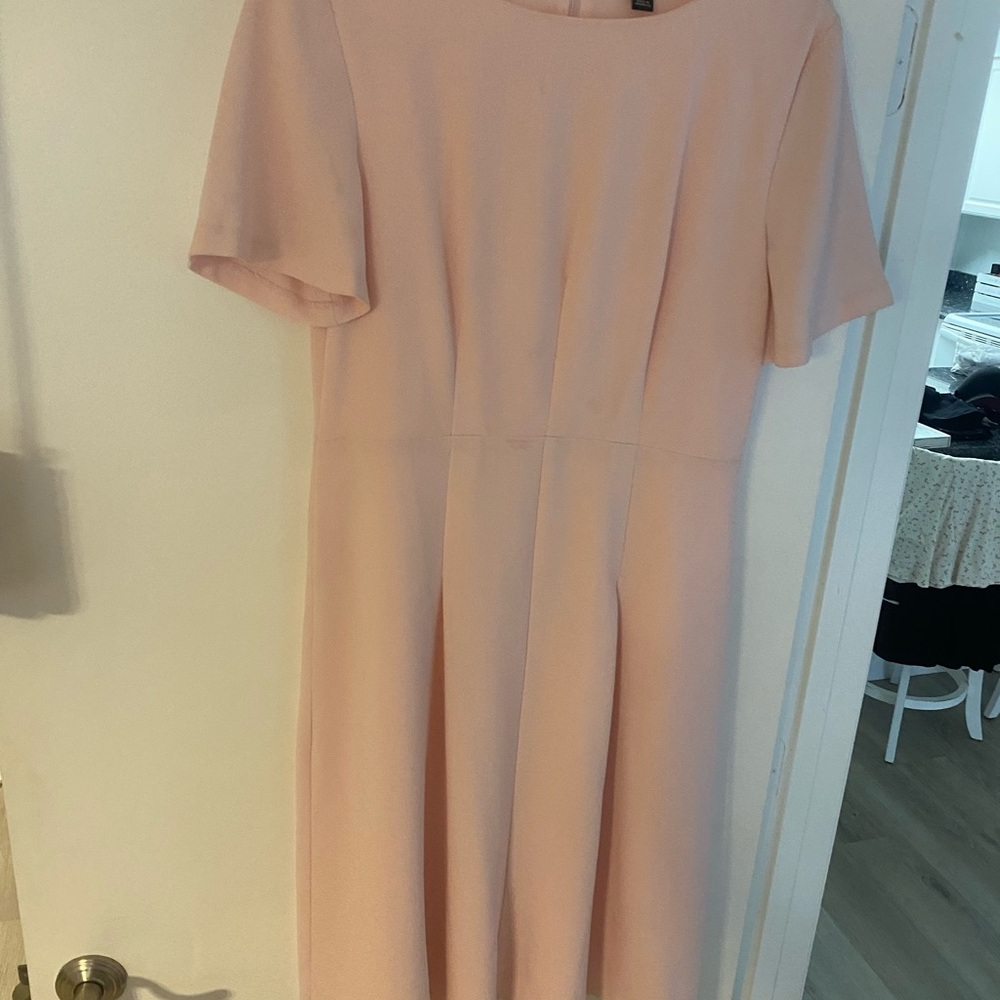 Ann Taylor Factory Soft Pink Midi Dress